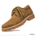 Low-cut Khaki Leather Boot