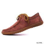 Light Burgundy Casual Leather Shoe