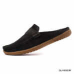 Matte Black Leather Half Shoe