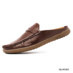 Chocolate Premium Leather Half Shoe