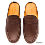 Chocolate Premium Leather Half Shoe - Image 5