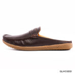 Premium Dark Chocolate Leather Half Shoe - Image 3