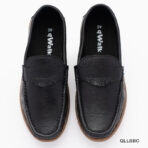 Black Finish Premium Leather Loafer - Image 5