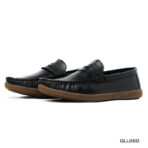 Black Finish Premium Leather Loafer - Image 3