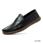 Black Finish Premium Leather Loafer