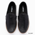 Black Belt Finish Pint Leather Loafer - Image 5