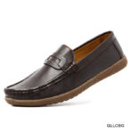 Dark Chocolate Finish Leather Loafer