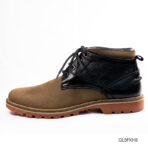 Khaki & Black Leather Chukka Boot - Image 2