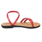 qWalk Easy Breezy Red Leather Sandal - Image 3