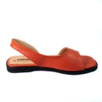 qWalk Slingback Orange Leather Sandal - Image 4