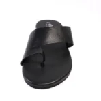 qWalk Light Slipper Black Leather Sandal - Image 3